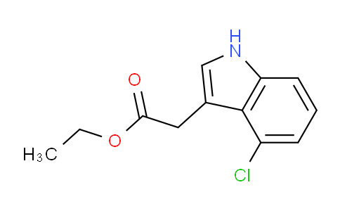 CAS No. 196881-05-7, ethyl 2-(4-chloro-1H-indol-3-yl)acetate