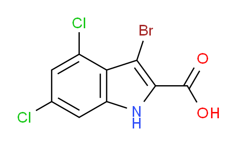 CAS No. 400767-05-7, 3-bromo-4,6-dichloro-1H-indole-2-carboxylic acid