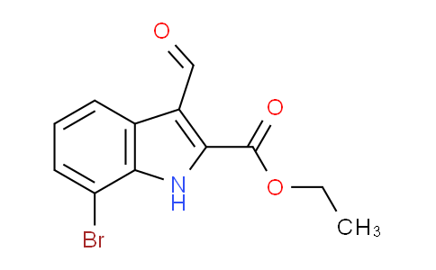 CAS No. 586336-56-3, ethyl 7-bromo-3-formyl-1H-indole-2-carboxylate