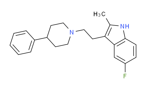 CAS No. 71987-53-6, 5-fluoro-2-methyl-3-(2-(4-phenylpiperidin-1-yl)ethyl)-1H-indole