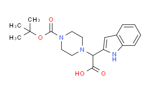CAS No. 885275-32-1, 1-Boc-4-[carboxy-(1H-indol-2-yl)-methyl]-piperazine
