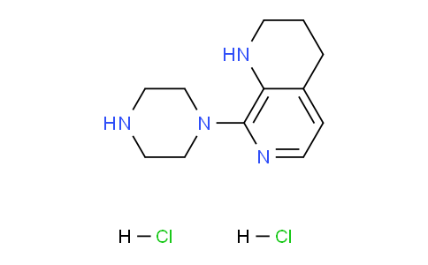 CAS No. 1233513-21-7, 8-(Piperazin-1-yl)-1,2,3,4-tetrahydro-1,7-naphthyridine dihydrochloride