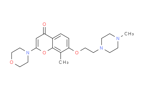 CAS No. 141308-25-0, 8-Methyl-7-(2-(4-methylpiperazin-1-yl)ethoxy)-2-morpholino-4H-chromen-4-one
