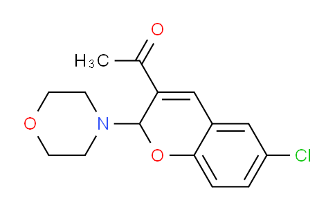 CAS No. 122438-02-2, 1-(6-Chloro-2-morpholino-2H-chromen-3-yl)ethanone