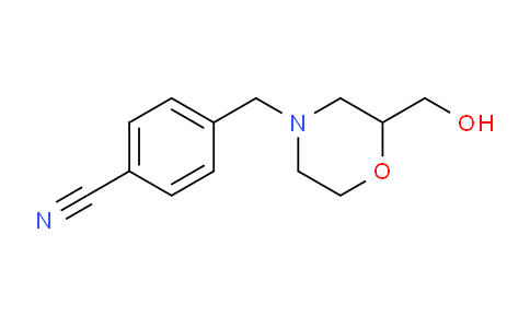 CAS No. 1503779-84-7, 4-((2-(hydroxymethyl)morpholino)methyl)benzonitrile