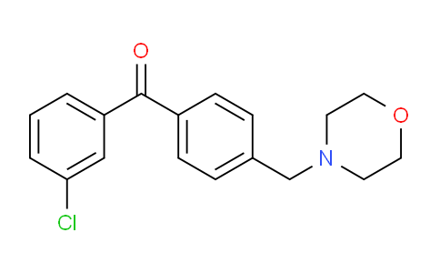 CAS No. 898769-94-3, (3-Chlorophenyl)(4-(morpholinomethyl)phenyl)methanone