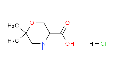 CAS No. 1255098-60-2, 6,6-Dimethylmorpholine-3-carboxylic acid hydrochloride