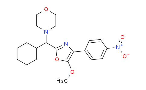 CAS No. 939047-04-8, 4-(Cyclohexyl(5-methoxy-4-(4-nitrophenyl)oxazol-2-yl)methyl)morpholine