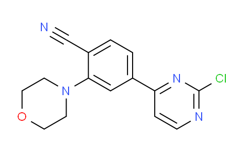 CAS No. 1206970-30-0, 4-(2-Chloropyrimidin-4-yl)-2-morpholinobenzonitrile