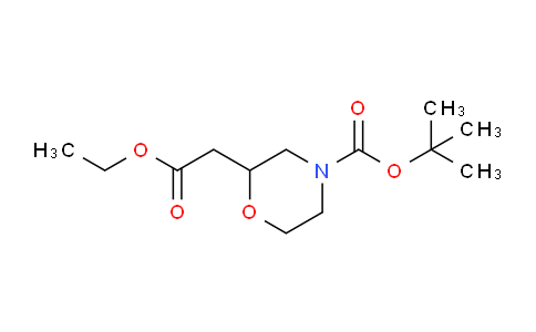 CAS No. 1220039-35-9, tert-Butyl 2-(2-ethoxy-2-oxoethyl)morpholine-4-carboxylate