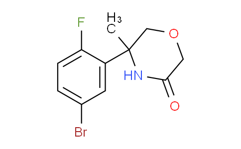 CAS No. 1266784-13-7, 5-(5-Bromo-2-fluorophenyl)-5-methylmorpholin-3-one
