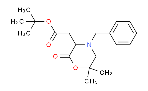 CAS No. 1312608-15-3, tert-Butyl 2-(4-benzyl-6,6-dimethyl-2-oxomorpholin-3-yl)acetate