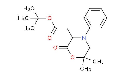 CAS No. 1312608-16-4, tert-Butyl 2-(6,6-dimethyl-2-oxo-4-phenylmorpholin-3-yl)acetate