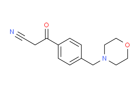 CAS No. 494772-88-2, 3-(4-(Morpholinomethyl)phenyl)-3-oxopropanenitrile