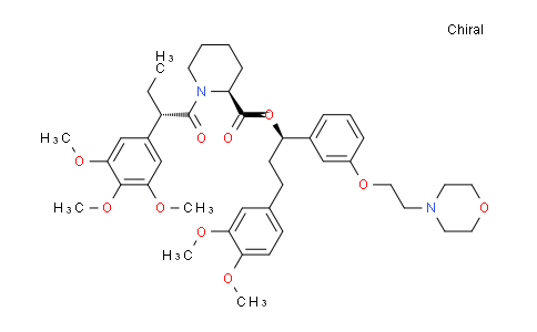 CAS No. 914805-33-7, (1R)-3-(3,4-Dimethoxyphenyl)-1-[3-[2-(4-morpholinyl)ethoxy]phenyl]propyl (2S)-1-[(2S)-1-oxo-2-(3,4,5-trimethoxyphenyl)butyl]-2-piperidinecarboxylate