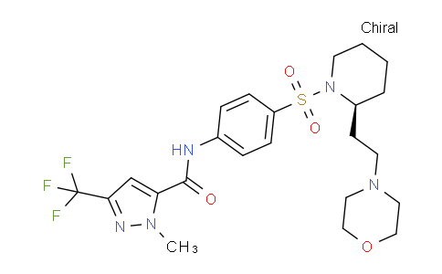 CAS No. 1374006-96-8, 1-Methyl-N-[4-[[(2S)-2-[2-(4-morpholinyl)ethyl]-1-piperidinyl]sulfonyl]phenyl]-3-(trifluoromethyl)-1H-pyrazole-5-carboxamide