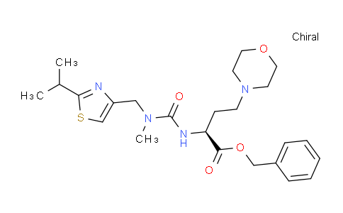CAS No. 1004316-96-4, benzyl (S)-2-(3-((2-isopropylthiazol-4-yl)methyl)-3-methylureido)-4-morpholinobutanoate