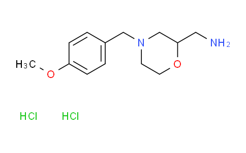 CAS No. 174560-85-1, (4-(4-Methoxybenzyl)morpholin-2-yl)methanamine dihydrochloride