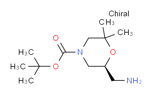 CAS No. 1416444-89-7, tert-butyl (6S)-6-(aminomethyl)-2,2-dimethylmorpholine-4-carboxylate