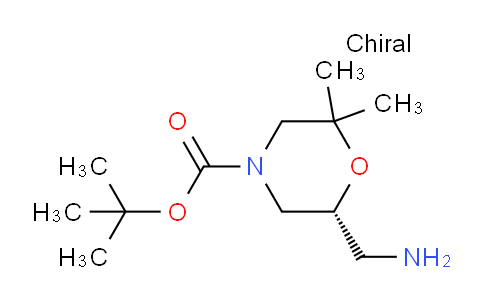CAS No. 1416445-16-3, tert-butyl (6R)-6-(aminomethyl)-2,2-dimethylmorpholine-4-carboxylate