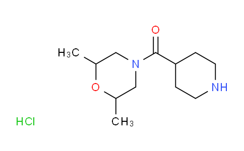 CAS No. 1170380-46-7, 2,6-dimethyl-4-(piperidine-4-carbonyl)morpholine hydrochloride