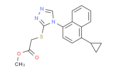 methyl 2-((4-(4-cyclopropylnaphthalen-1-yl)-4H-1,2,4-triazol-3-yl)thio)acetate