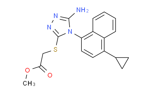 methyl 2-((5-amino-4-(4-cyclopropylnaphthalen-1-yl)-4H-1,2,4-triazol-3-yl)thio)acetate