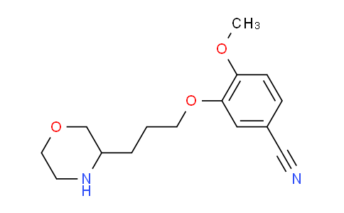 CAS No. 675126-28-0, 4-Methoxy-3-(3-(morpholin-3-yl)propoxy)benzonitrile