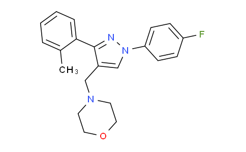 CAS No. 1431282-89-1, 4-((1-(4-fluorophenyl)-3-(o-tolyl)-1H-pyrazol-4-yl)methyl)morpholine