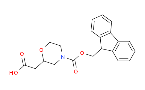 CAS No. 885273-97-2, 2-(4-(((9H-Fluoren-9-yl)methoxy)carbonyl)morpholin-2-yl)acetic acid