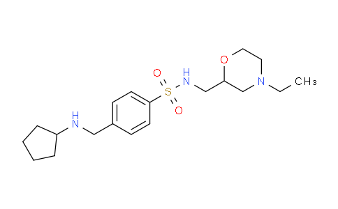 CAS No. 1336912-28-7, 4-((cyclopentylamino)methyl)-N-((4-ethylmorpholin-2-yl)methyl)benzenesulfonamide