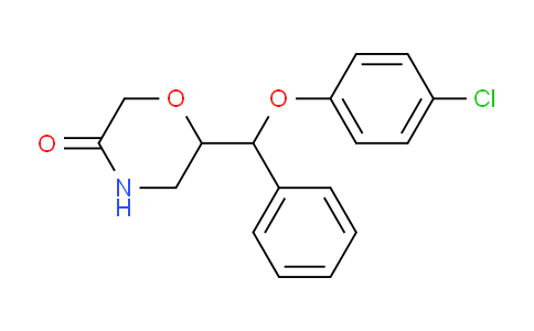 CAS No. 93886-37-4, 6-((4-chlorophenoxy)(phenyl)methyl)morpholin-3-one
