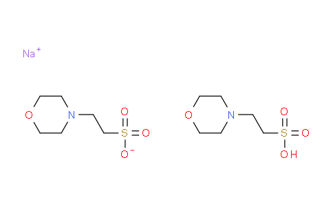 CAS No. 117961-21-4, sodium; 2-morpholinoethane-1-sulfonate; 2-morpholinoethane-1-sulfonic acid