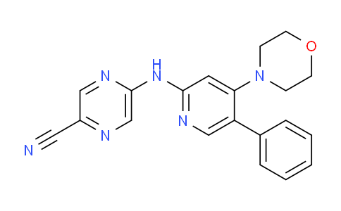 CAS No. 1137476-15-3, 5-((4-morpholino-5-phenylpyridin-2-yl)amino)pyrazine-2-carbonitrile