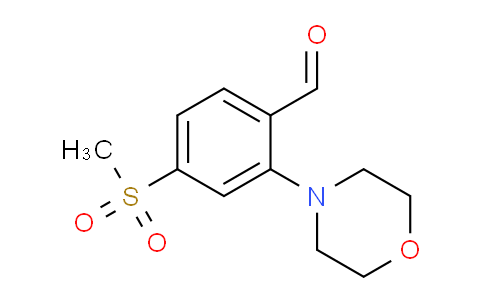 CAS No. 1197193-22-8, 4-(Methylsulfonyl)-2-morpholinobenzaldehyde