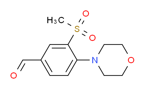 CAS No. 1197193-23-9, 3-(Methylsulfonyl)-4-morpholinobenzaldehyde
