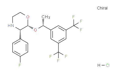 (2R,3S)-2-((R)-1-(3,5-Bis(trifluoromethyl)phenyl)-ethoxy)-3-(4-fluorophenyl)morpholine hydrochloride