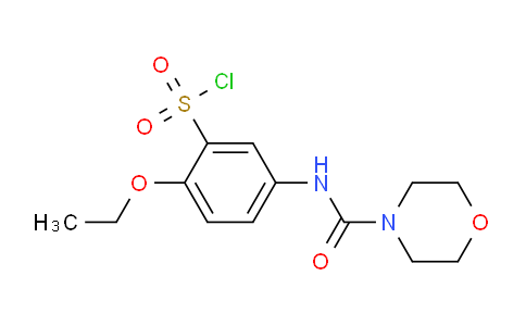 CAS No. 680618-10-4, 2-Ethoxy-5-[(morpholine-4-carbonyl)-amino]-benzenesulfonyl chloride