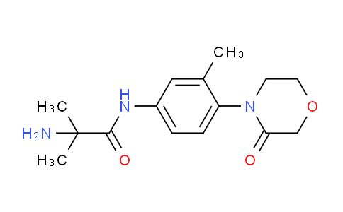 CAS No. 869785-65-9, 2-amino-2-methyl-N-(3-methyl-4-(3-oxomorpholino)phenyl)propanamide