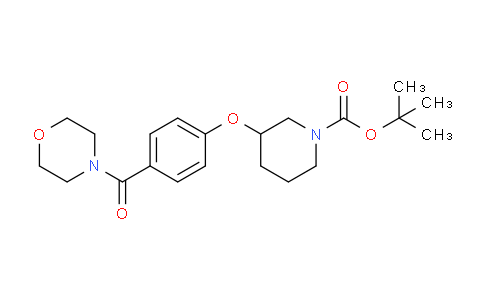 CAS No. 1146080-06-9, tert-butyl 3-(4-(morpholine-4-carbonyl)phenoxy)piperidine-1-carboxylate