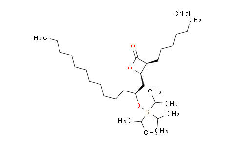 CAS No. 1072902-84-1, (3S,4S)-3-hexyl-4-((S)-2-((triisopropylsilyl)oxy)tridecyl)oxetan-2-one