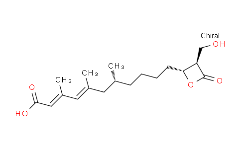 CAS No. 29066-42-0, (R,2E,4E)-11-((2R,3R)-3-(hydroxymethyl)-4-oxooxetan-2-yl)-3,5,7-trimethylundeca-2,4-dienoic acid