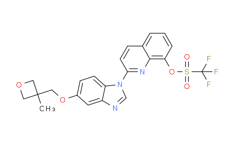 DY732734 | 816463-39-5 | 2-(5-((3-methyloxetan-3-yl)methoxy)-1H-benzo[d]imidazol-1-yl)quinolin-8-yl trifluoromethanesulfonate
