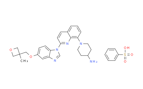 DY732736 | 670220-93-6 | 1-(2-(5-((3-methyloxetan-3-yl)methoxy)-1H-benzo[d]imidazol-1-yl)quinolin-8-yl)piperidin-4-amine benzenesulfonate