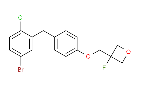 CAS No. 1632286-04-4, 3-((4-(5-Bromo-2-chlorobenzyl)phenoxy)methyl)-3-fluorooxetane