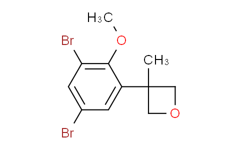 CAS No. 1206776-30-8, 3-(3,5-Dibromo-2-methoxyphenyl)-3-methyloxetane