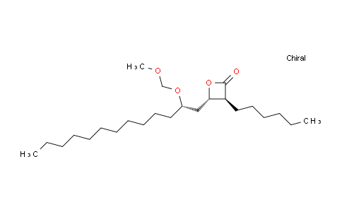 CAS No. 1620408-81-2, (3S,4S)-3-hexyl-4-((S)-2-(methoxymethoxy)tridecyl)oxetan-2-one