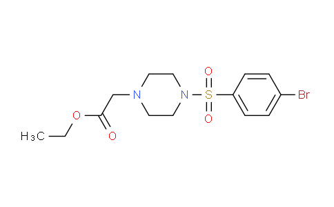 CAS No. 1022353-79-2, Ethyl 2-(4-((4-bromophenyl)sulfonyl)-piperazin-1-yl)acetate