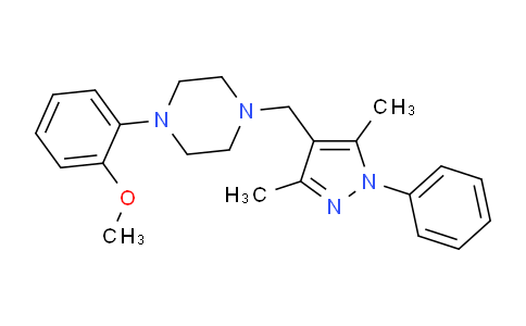 CAS No. 1245469-24-2, 1-((3,5-dimethyl-1-phenyl-1H-pyrazol-4-yl)methyl)-4-(2-methoxyphenyl)piperazine