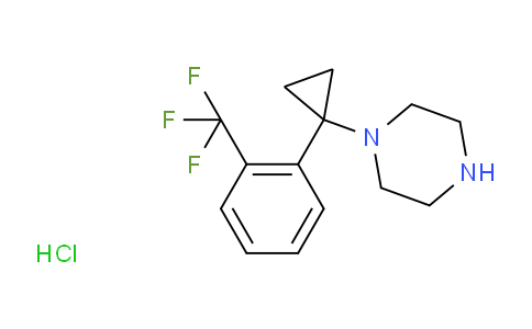 CAS No. 1245643-43-9, 1-(1-(2-(trifluoromethyl)phenyl)cyclopropyl)piperazine hydrochloride